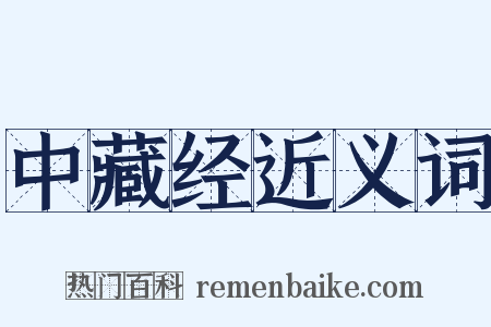 中藏经近义词是什么意思的图片